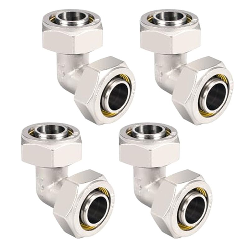 Compression Fitting Brass - DTA4 – Messing, vernickelt, Luftleitungsarmaturen, 4