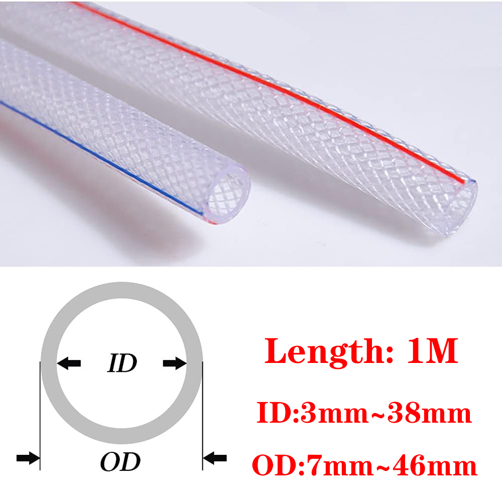1 m geflochtener, durchsichtig – Flexible Hose Braided Bewertung und Preis